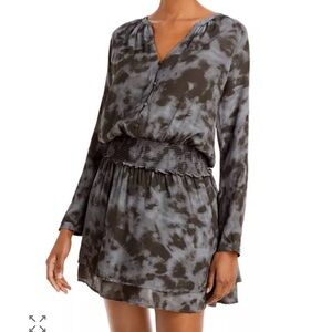 Rails Black and Gray Tie-Dye Mini Dress